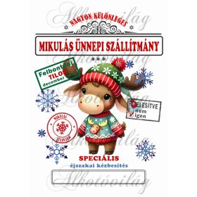   Mikulászsák mesebeli, kicsi jávorszarvas karácsonyi ruhában - december 06-ra