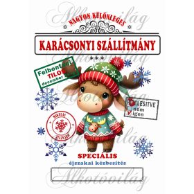   Mikulászsák mesebeli, kicsi jávorszarvas karácsonyi ruhában - december 24-re