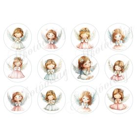 Kedves angyalkák 6 cm-es körökben