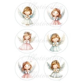 Kedves angyalkák 8,5 cm-es körökben