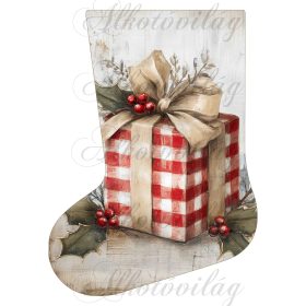   Mikuláscsizmák vintage karácsonyi hangulatban ajándékkal