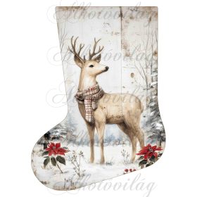 Mikuláscsizmák vintage karácsonyi hangulatban szarvassal