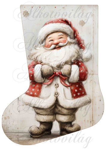 Mikuláscsizmák vintage stílusban mikulással