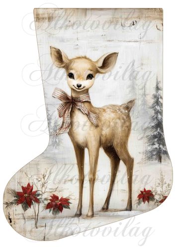 Mikuláscsizmák vintage stílusban őzikével