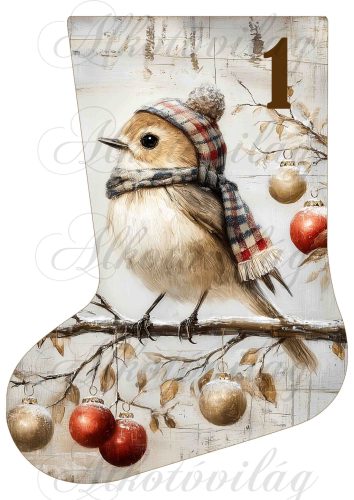 Adventi naptár vintage mikuláscsizma - 1