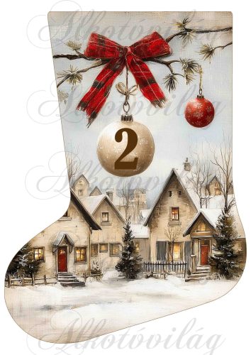 Adventi naptár vintage mikuláscsizma - 2