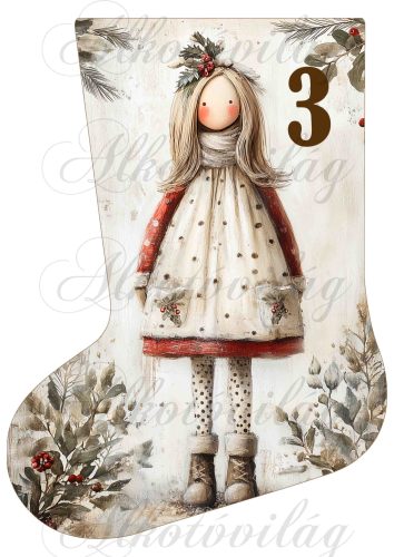 Adventi naptár vintage mikuláscsizma - 3