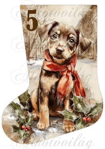 Adventi naptár vintage mikuláscsizma - 5