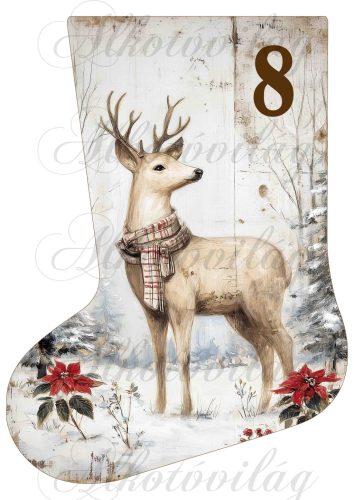 Adventi naptár vintage mikuláscsizma - 8