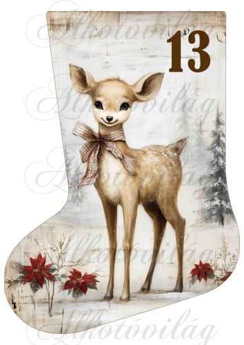 Adventi naptár vintage mikuláscsizma -13