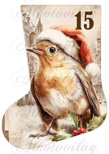 Adventi naptár vintage mikuláscsizma -15