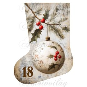 Adventi naptár vintage mikuláscsizma -18