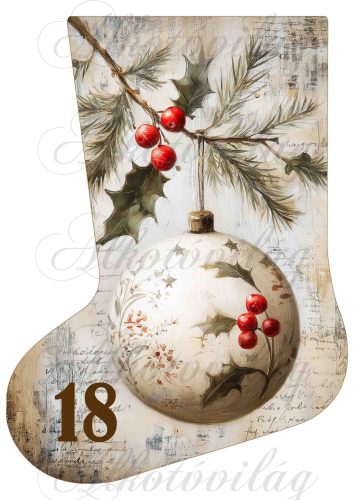 Adventi naptár vintage mikuláscsizma -18