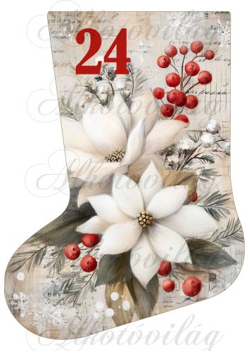 Adventi naptár vintage mikuláscsizma -24