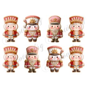   Mosolygós mézeskalács diótörő figurák - kb. 9 cm magasak