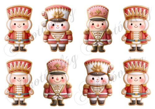 Mosolygós mézeskalács diótörő figurák - kb. 9 cm magasak