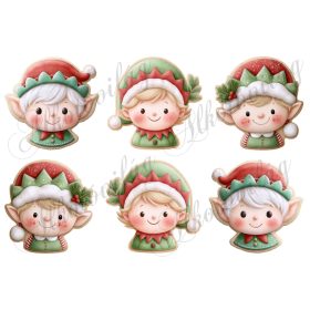   Mosolygós mézeskalács karácsonyi manók - kb. 9 cm magasak