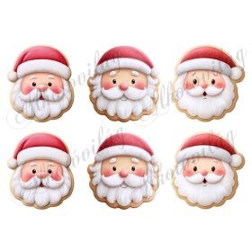 Mosolygós mézeskalács mikulásfejek - kb. 9 cm magasak