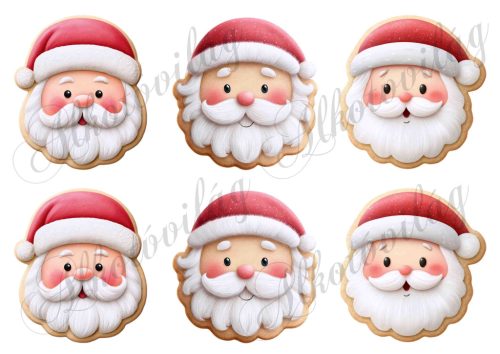 Mosolygós mézeskalács mikulásfejek - kb. 9 cm magasak