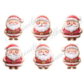 Mosolygós mézeskalács mikulások - kb. 9 cm magasak