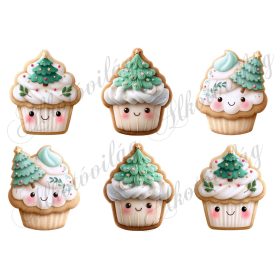 Mosolygós mézeskalács muffinok - kb. 9 cm magasak