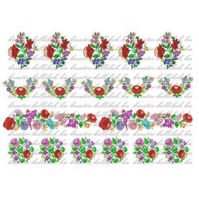 Kalocsai minták vegyesen 2