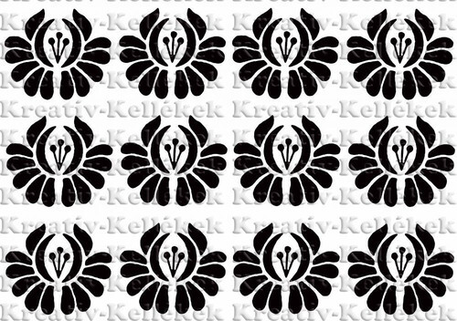 Kalocsai virágfejek feketében