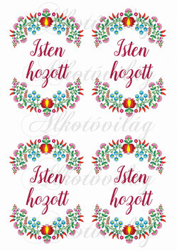 Isten hozott kalocsai mintával kicsiben