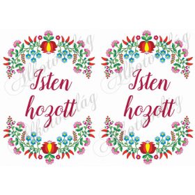 Isten hozott kalocsai mintával