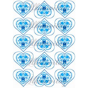 Kalocsai szívek kékben