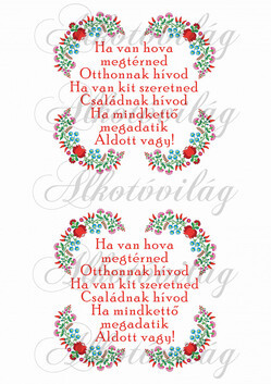 Kalocsai minta 15 cm-es hímzőkeretbe