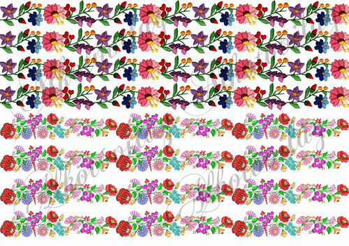 Kalocsai  bordűr minta