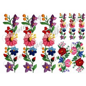 Népi virág motívum kollázs