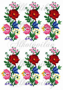 Népi virág motívum összeállítás
