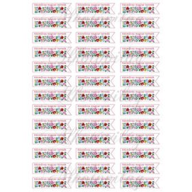 Kézműves magyar termék feliratú címkék (6x1,8 cm)