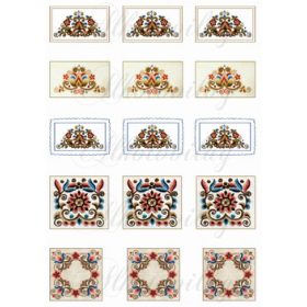 Hódmezővásárhelyi minta téglalapokban és négyzetekben