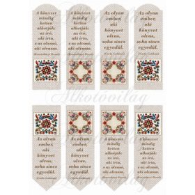   Könyvjelzők idézetekkel és hódmezővásárhelyi mintákkal