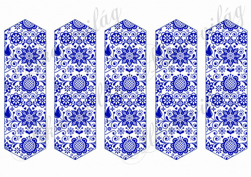 Könyvjelzők KÉK folk mintával