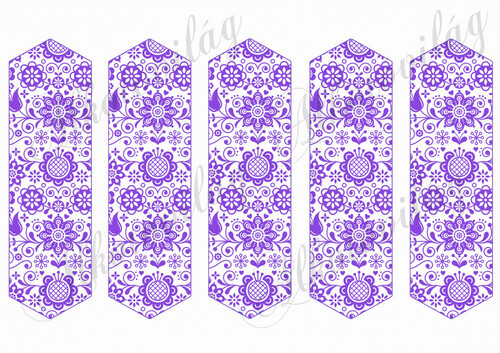 Könyvjelzők LILA folk mintával