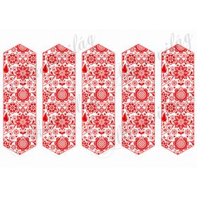 Könyvjelzők PIROS folk mintával