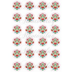 4 cm-es körök kalocsai mintával