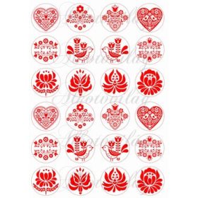 Népi motívumok pirosban - KICSIBEN