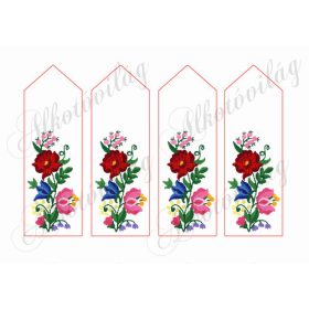 Könyvjelzők gyönyörű kalocsai mintával 16,5 x 5,5 cm