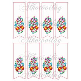 Könyvjelzők kalocsai mintával 142 x 44 mm