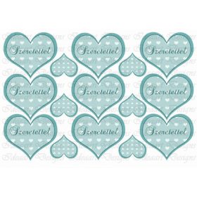 Szíves szívek kékben -szeretettel