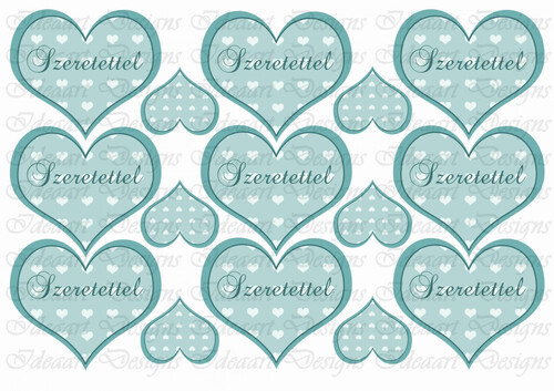 Szíves szívek kékben -szeretettel