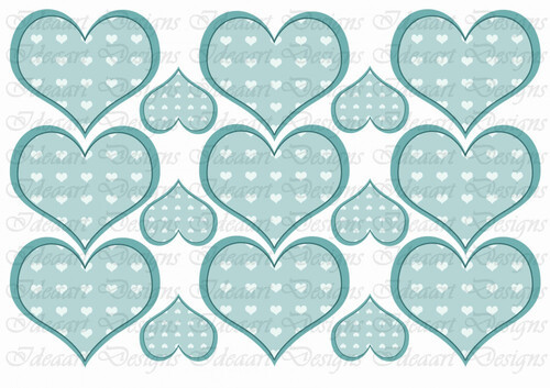 Szíves szívek kékben 