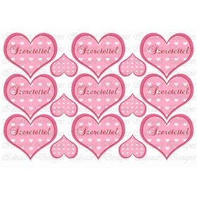 Szíves szívek rózsaszínben – szeretettel