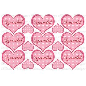 Szíves szívek rózsaszínben – szeretlek