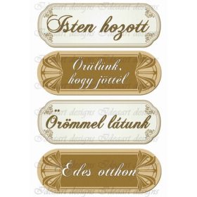 Táblák feliratokkal